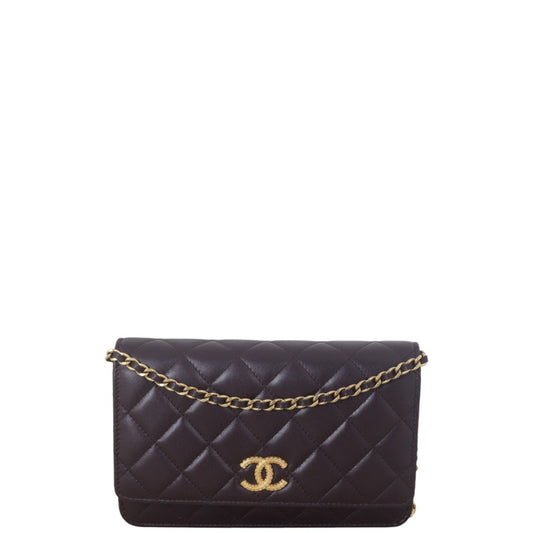Chanel CC Wallet on Handbag Quilted Black Crossbody Bag Chain 10042025