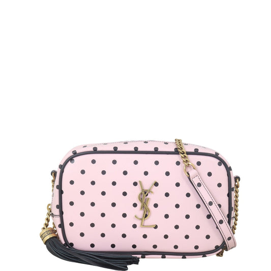 YSL Saint Laurent Lou Camera Bag Polka Dot Mini Crossbody Bag