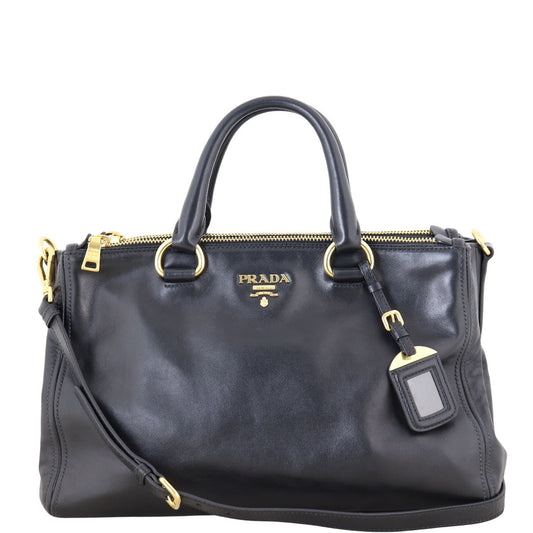 Prada Tote Bag Soft Tote Vitello Black