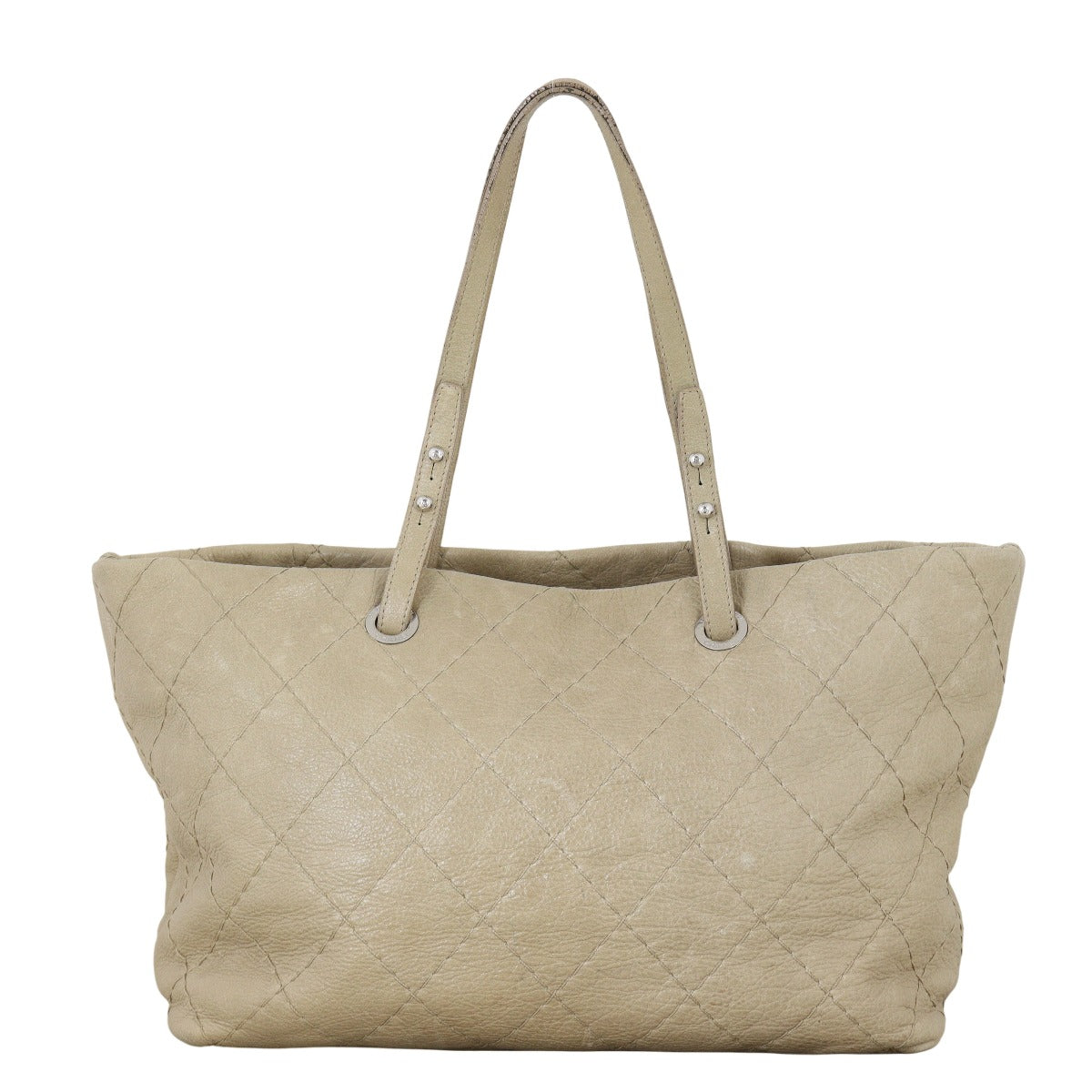 Chanel On The Road Tote Quilted Shoulder Bag
