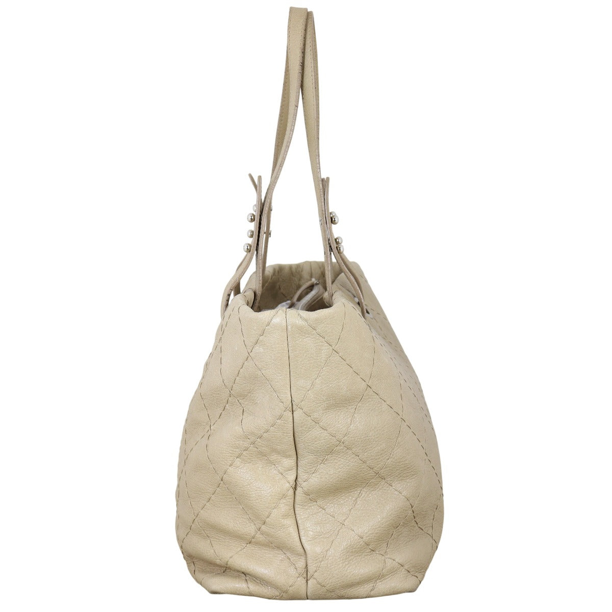 Chanel On The Road Tote Quilted Shoulder Bag