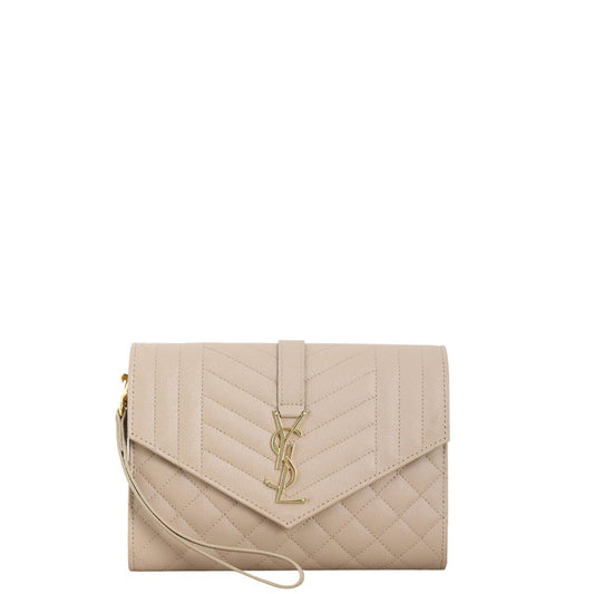 YSL Saint Laurent Mix Pouch Travel Bag Matelasse Monogram