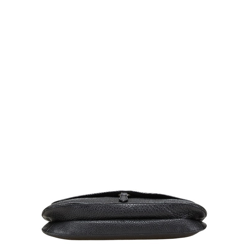 Prada Triangle Plate Shoulder Bag Leather Logo
