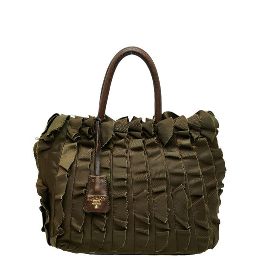 Prada Prada Bn1728 Nylon Leather Handbag Travel Bag