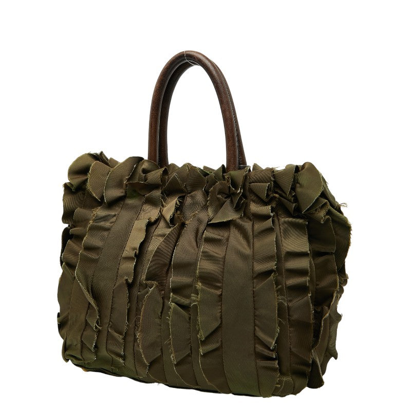 Prada Prada Bn1728 Nylon Leather Handbag Travel Bag