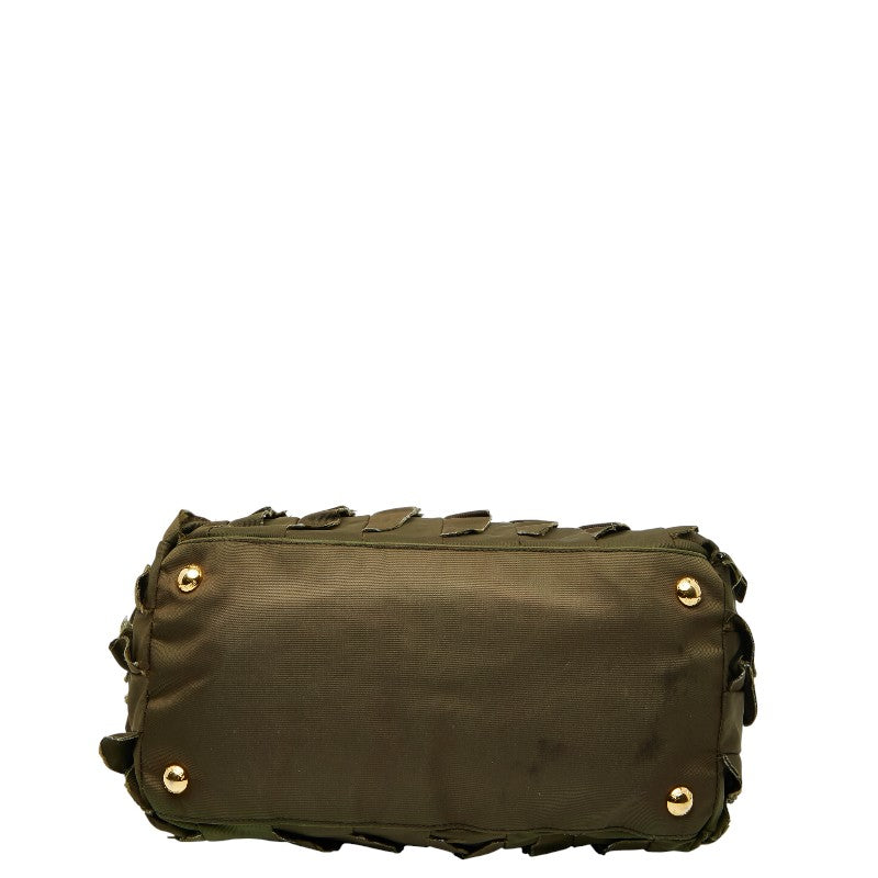 Prada Prada Bn1728 Nylon Leather Handbag Travel Bag
