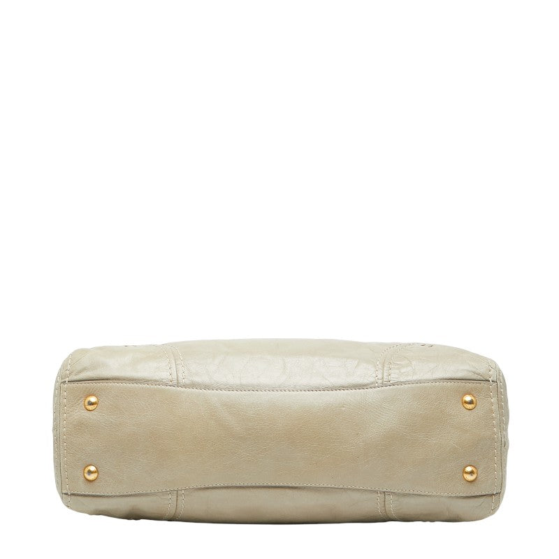 Prada Triangle Plate 2Way Bag Leather Logo Travel Bag 2Way Bag 1