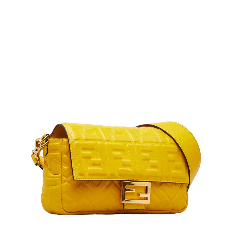 Fendi Zucca Shoulder Bag Leather