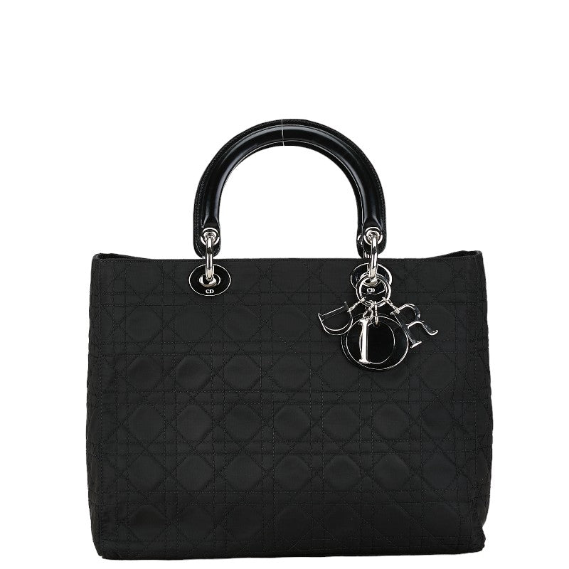 Dior Lady Cannage Cotton 2Way Bag Leather Travel Bag