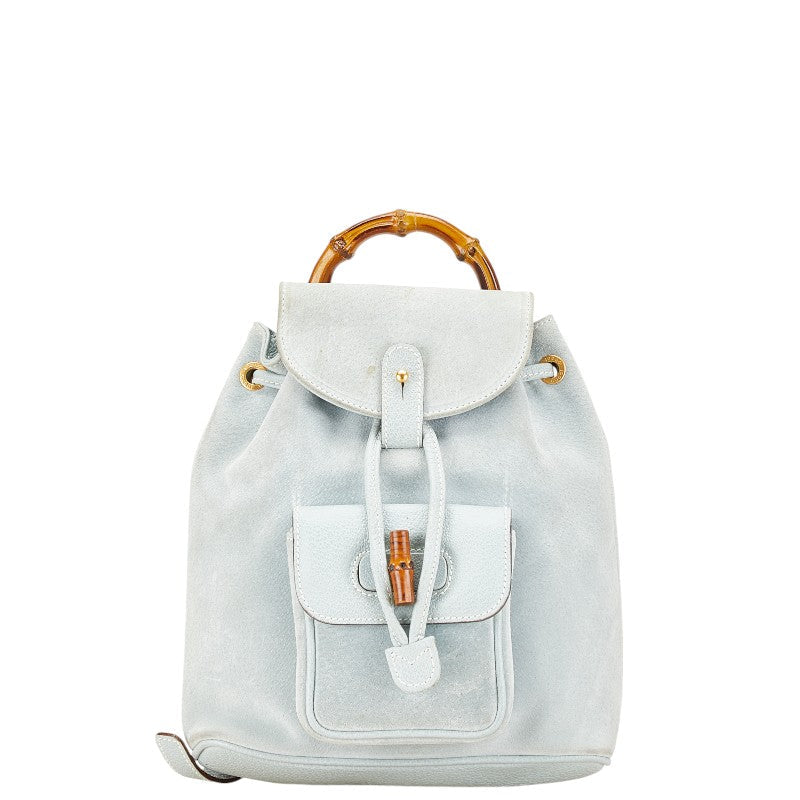 Gucci Bamboo Backpack Leather Suede