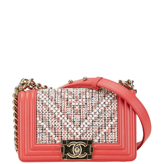 Chanel Boy Tweed Leather Shoulder Bag