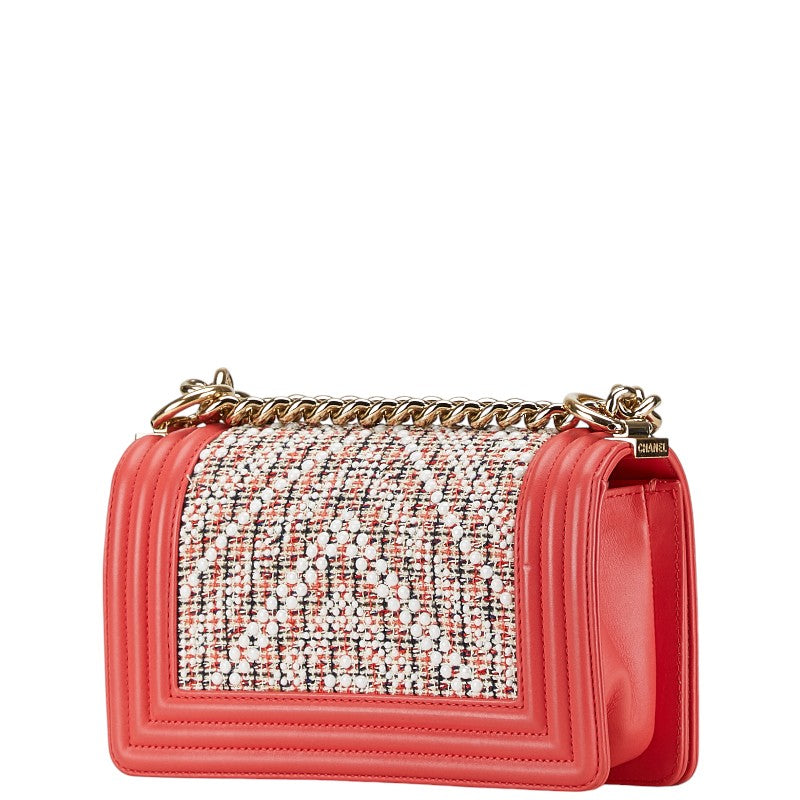 Chanel Boy Tweed Leather Shoulder Bag