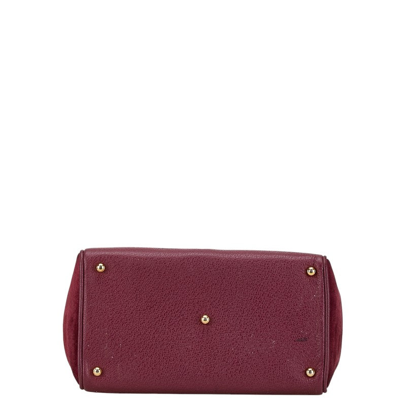 Gucci Bamboo Handbag Suede Travel Bag