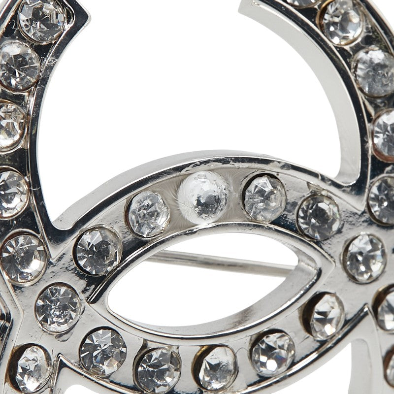 Chanel Metal Coco Mark Faux Pearl Brooch