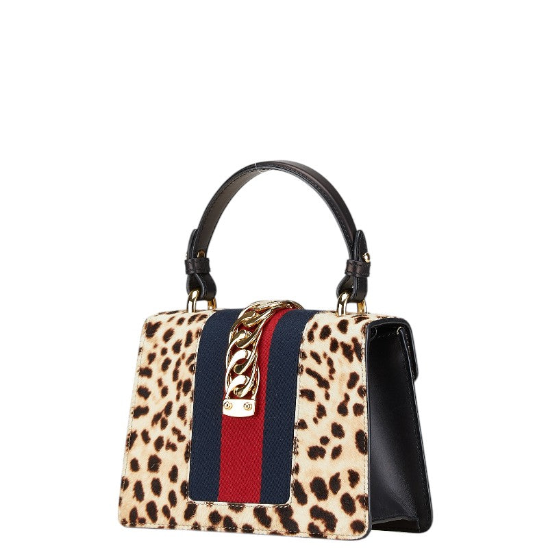 Gucci Sylvie Haircalf 2Way Bag Travel Bag
