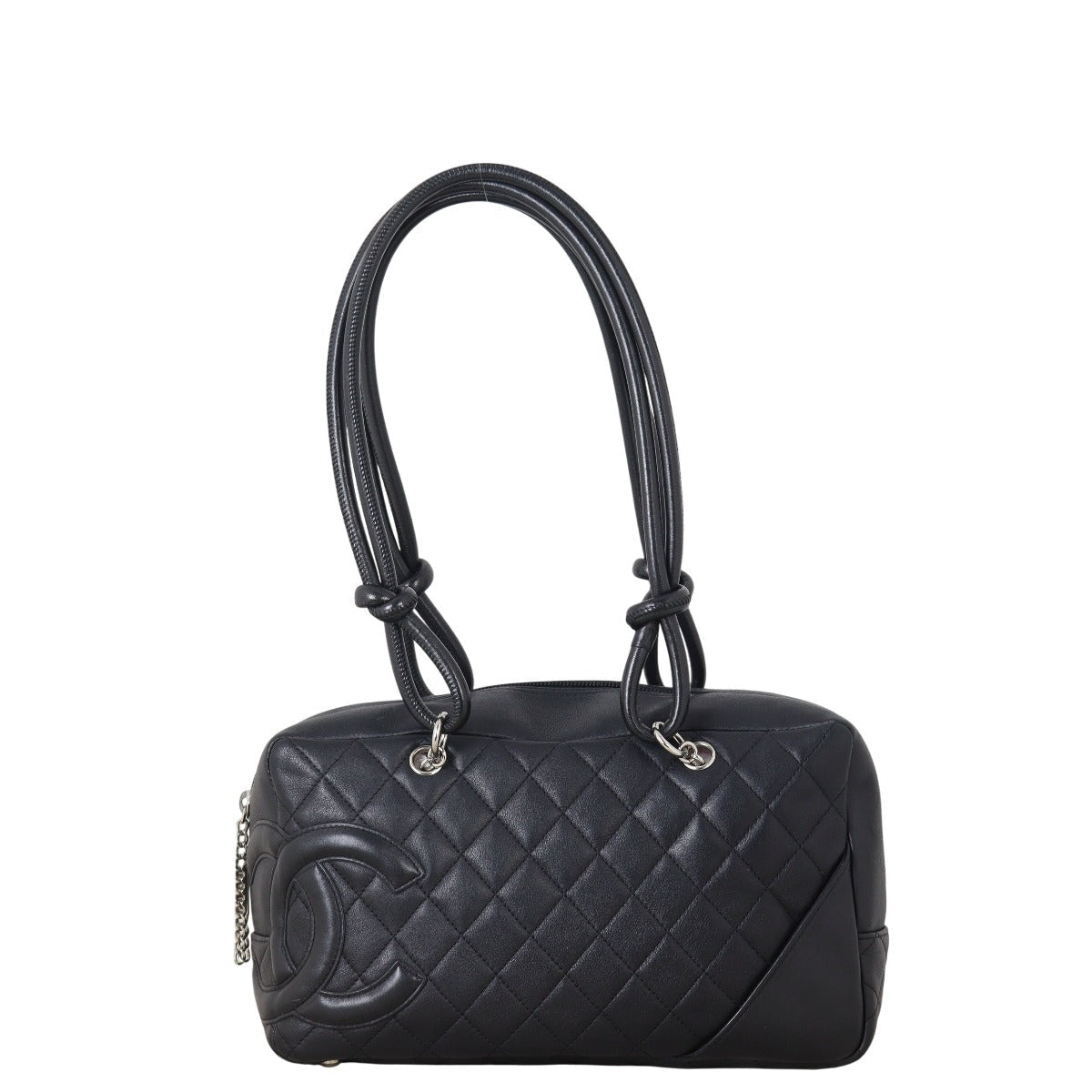Chanel Ligne Cambon Bowler Bag Quilted Black Shoulder Bag