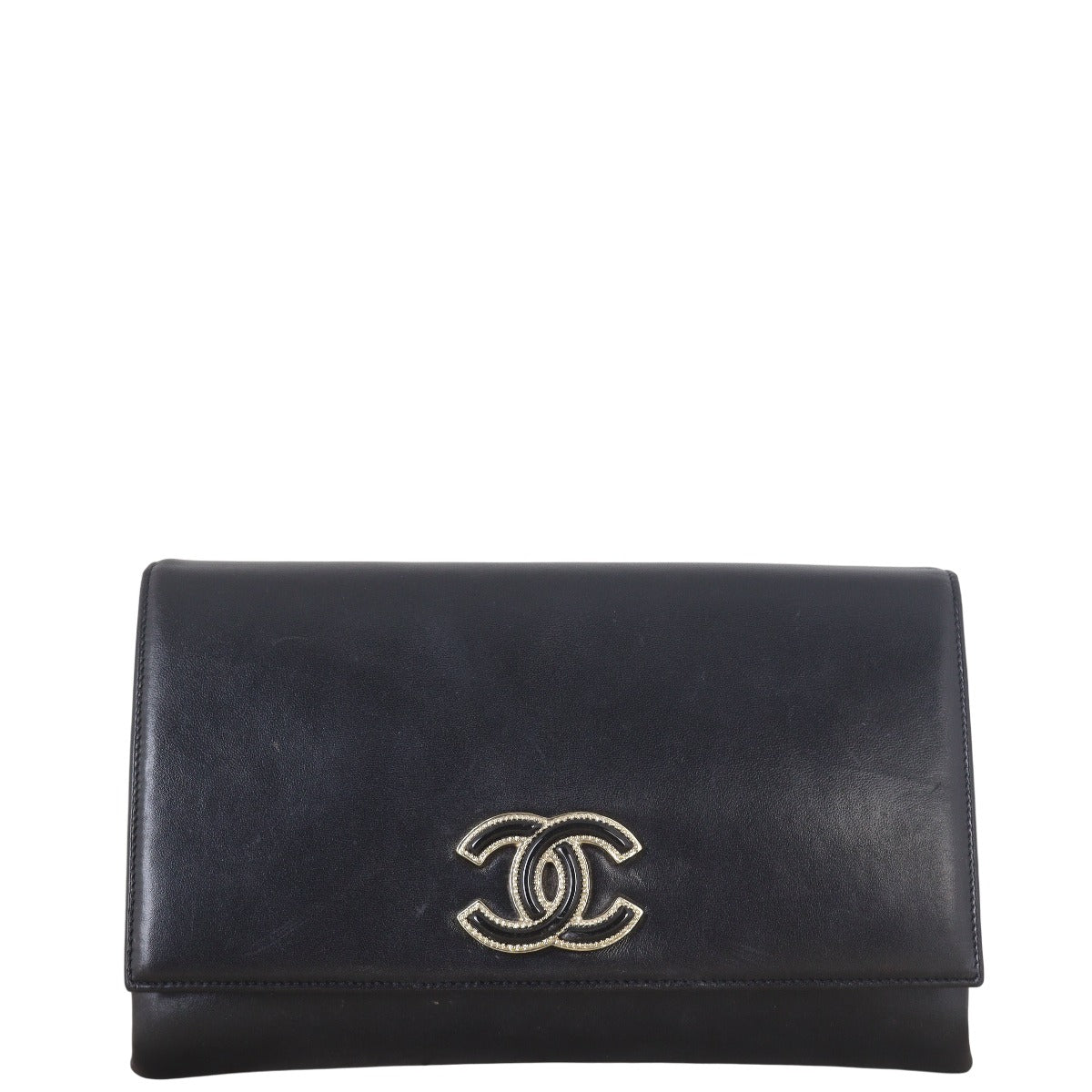 Chanel CC Clutch on Black Chain Crossbody Bag