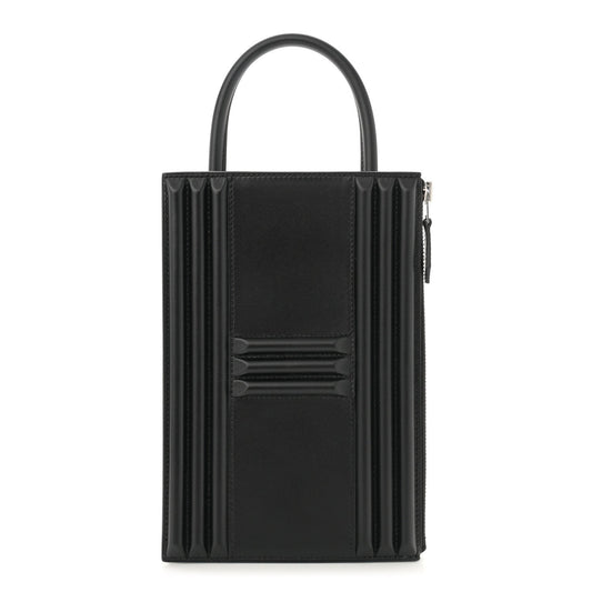 Hermes Tadelakt Kelly Cadena Clutch Black Clutch Bag