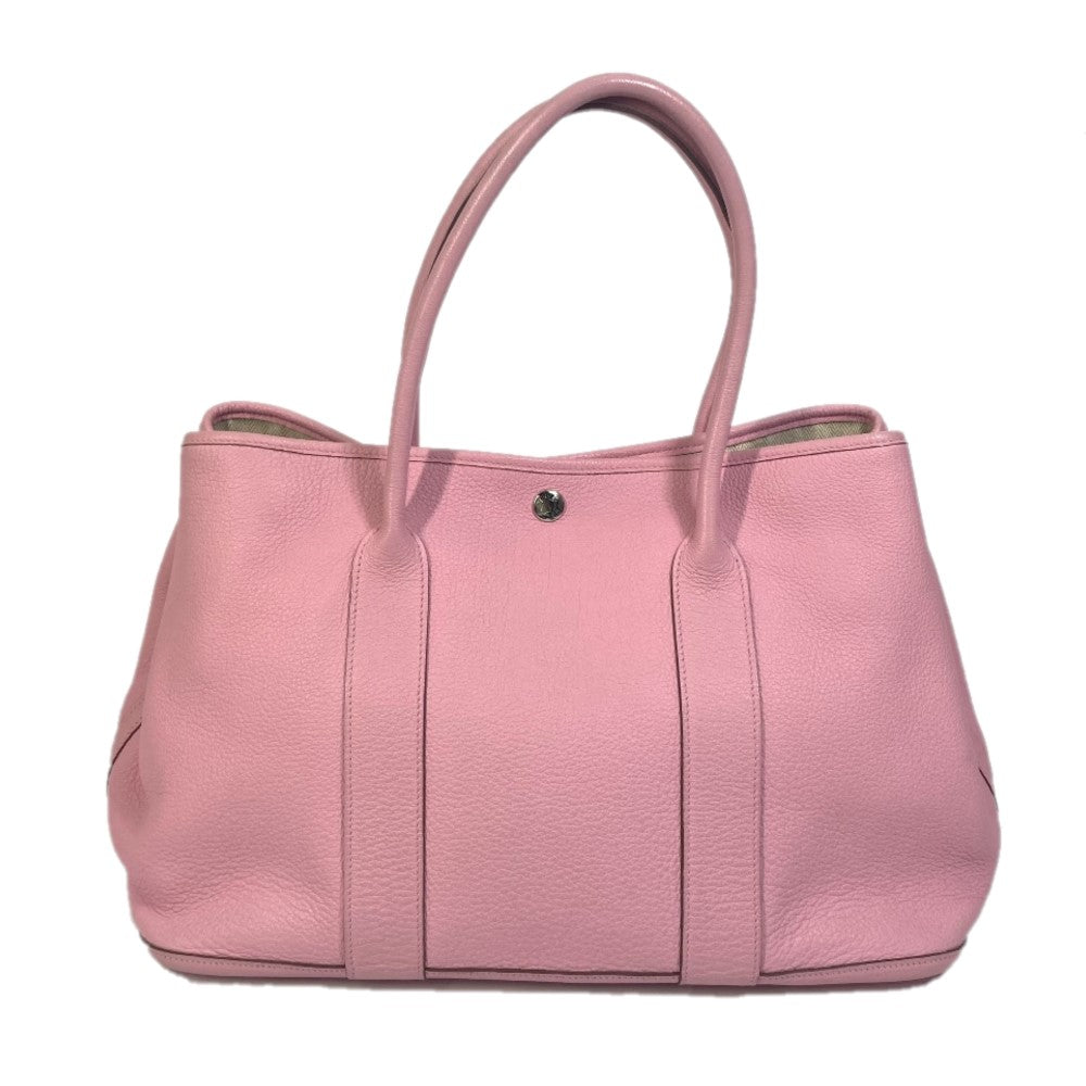 Hermes Tote Bag Garden Party Pm Tote Bag Women Leather Pink