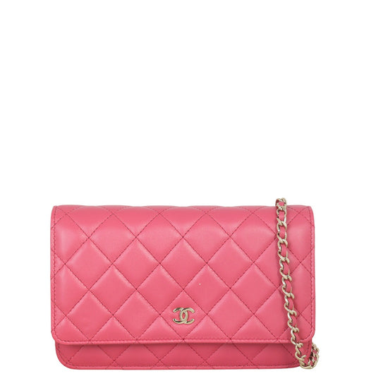 Chanel Classic Wallet on Handbag Quilted Pink Crossbody Bag Pink 07052025