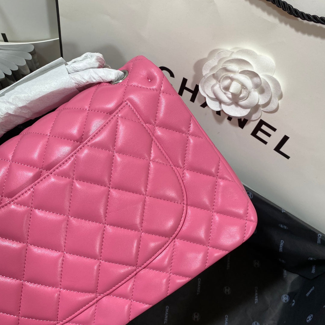 Chllarge Classic Handbag Hardware Pinike For Women Silver Shoulder Bag