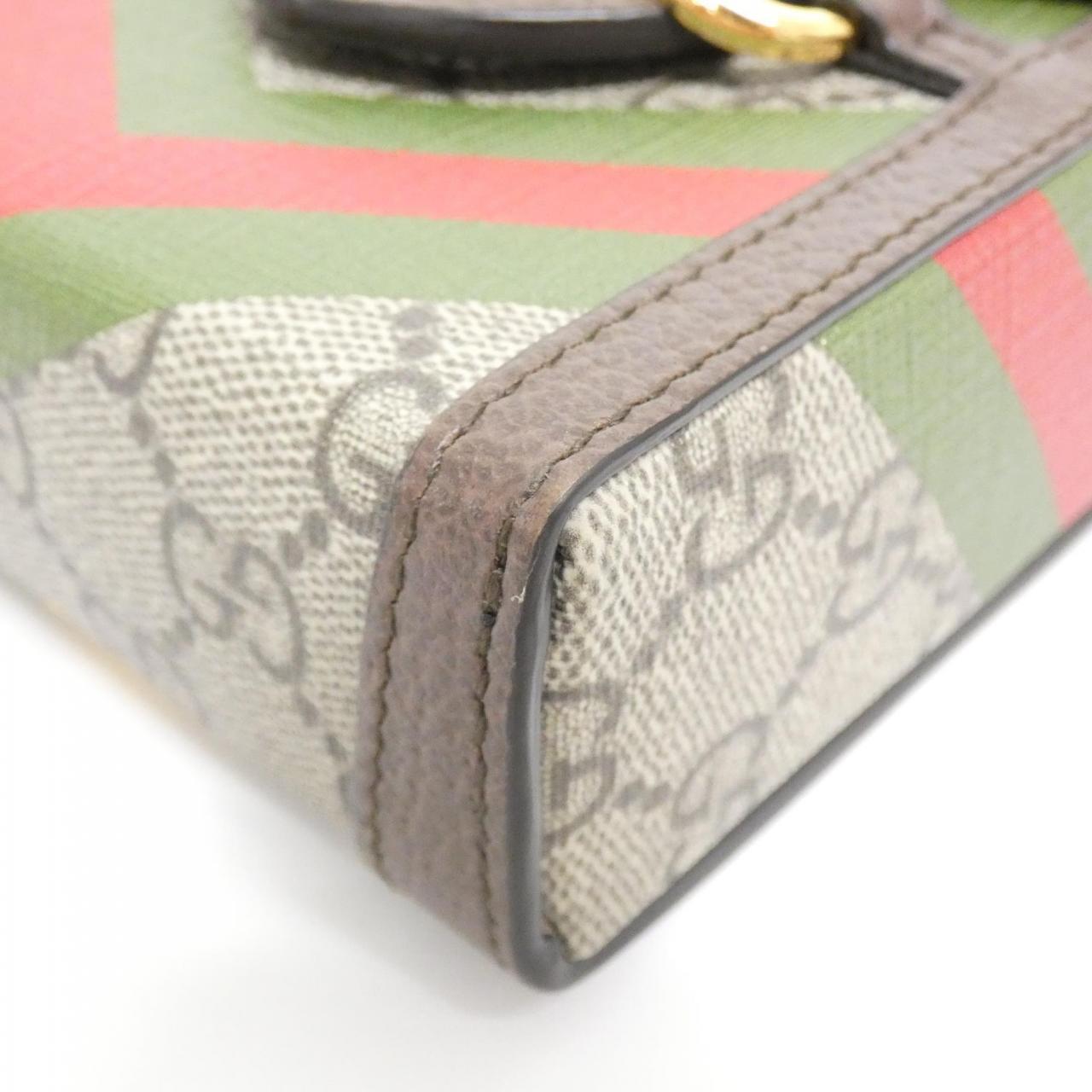 Gucci Supreme Shoulder Bag Leather Canvas