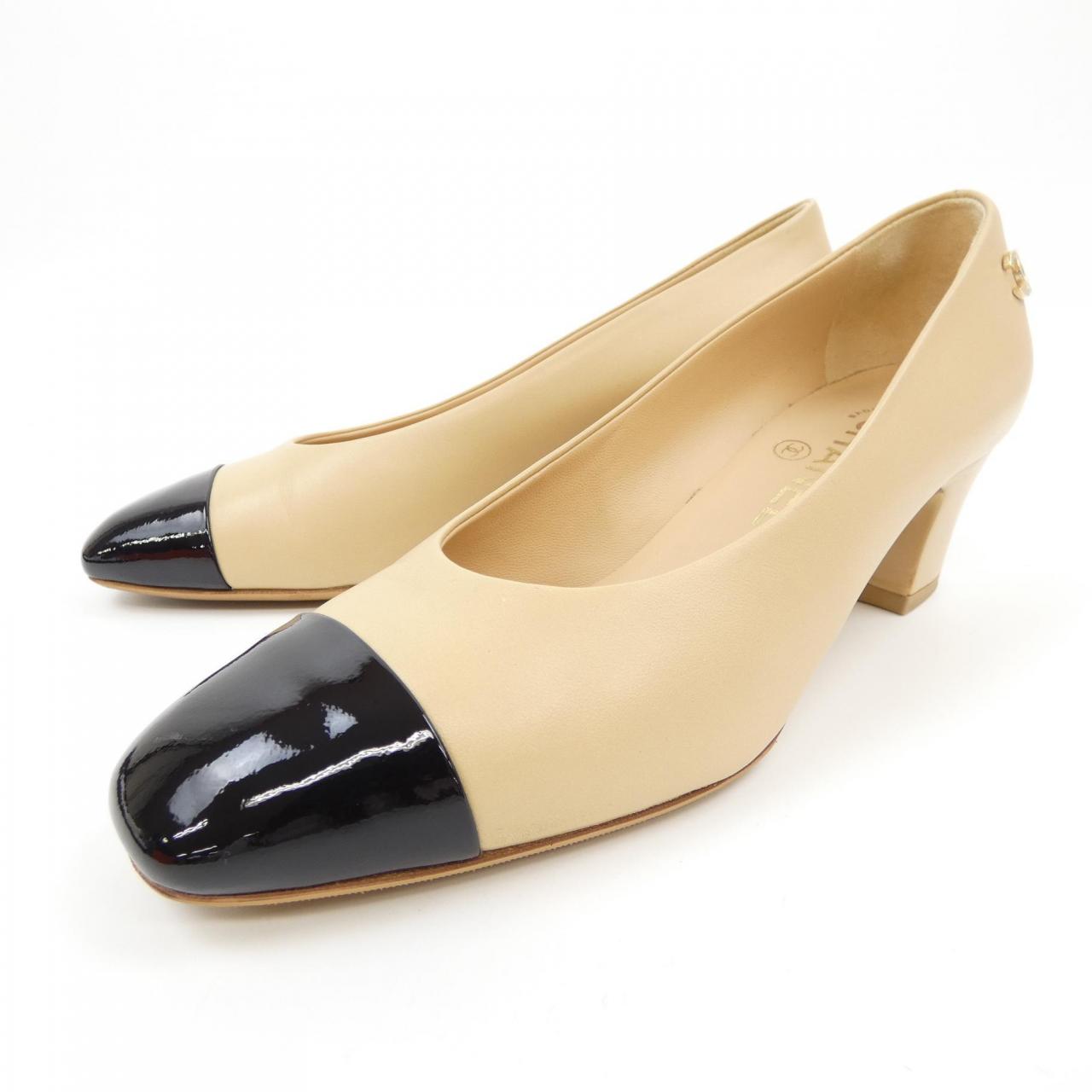 Chanel G36397Y51051 Lambskin Patent Calfskin Pumps