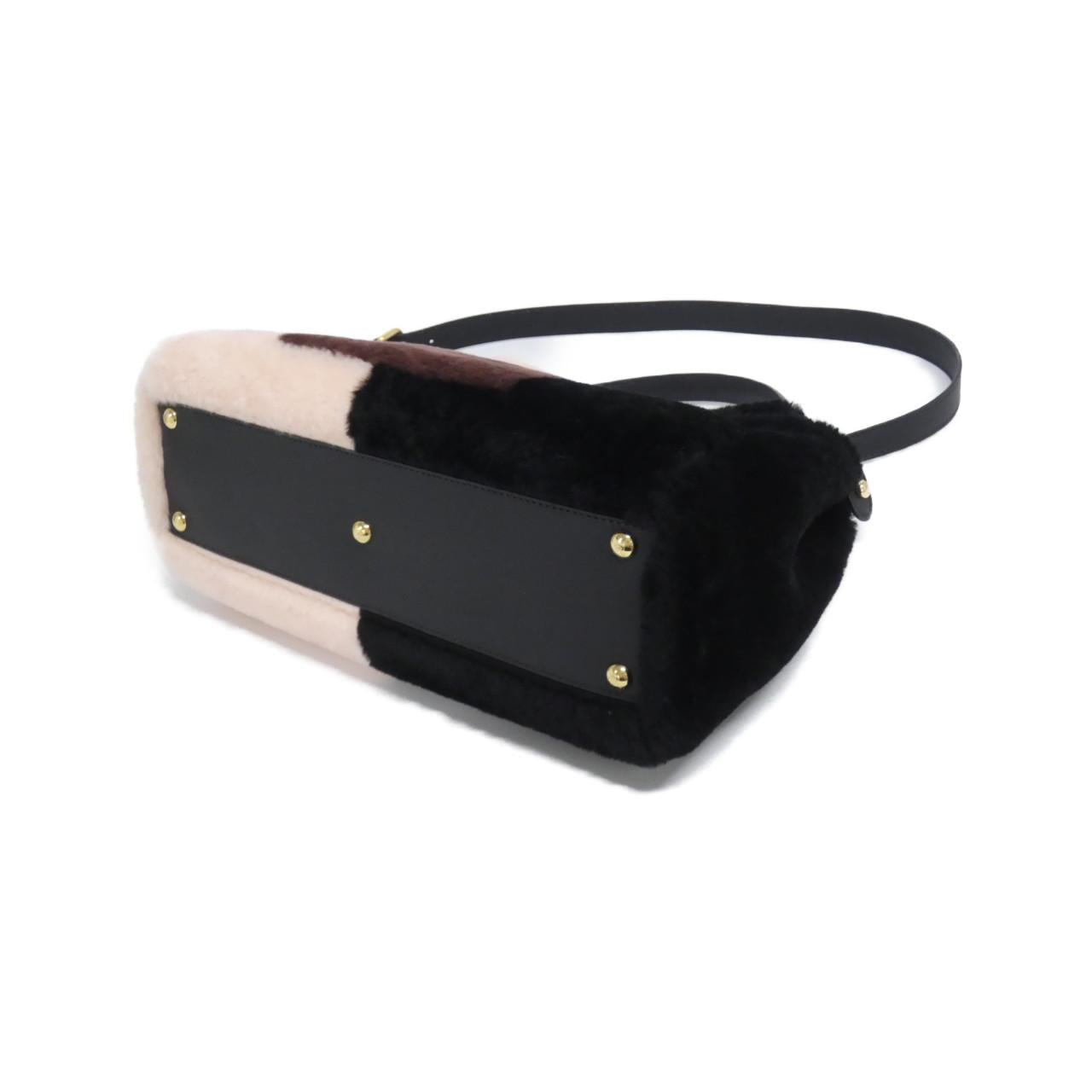 Fendi Peekaboo Shearling Calf Bag Travel Bag