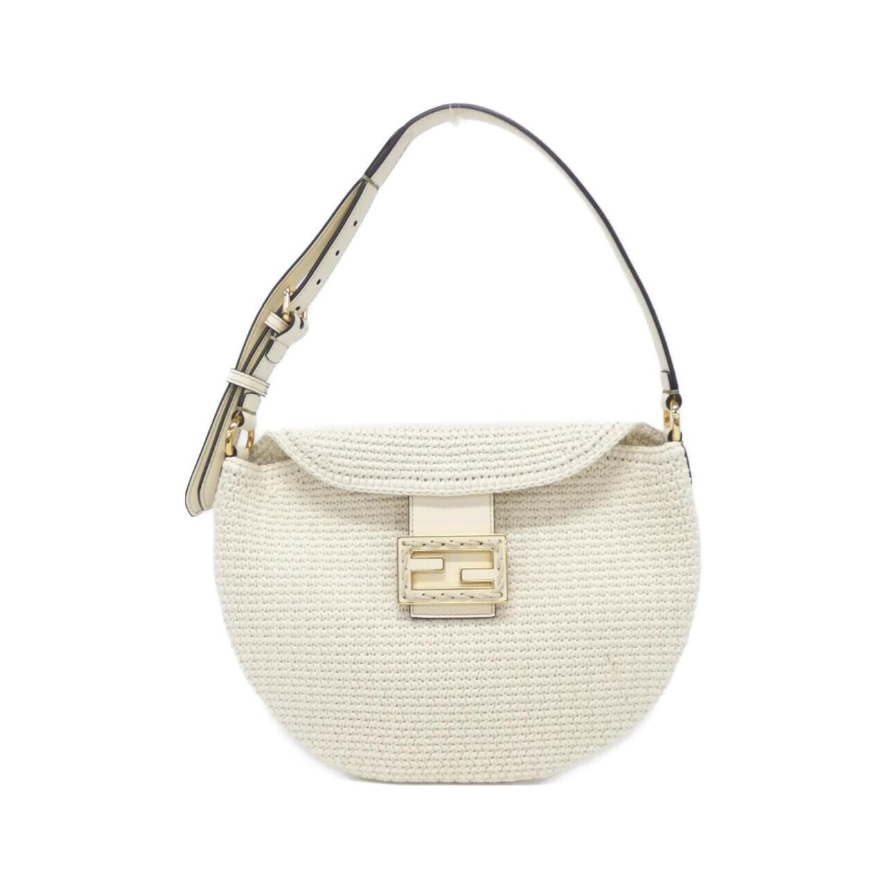 Fendi Croissant Shoulder Bag Canvas Small