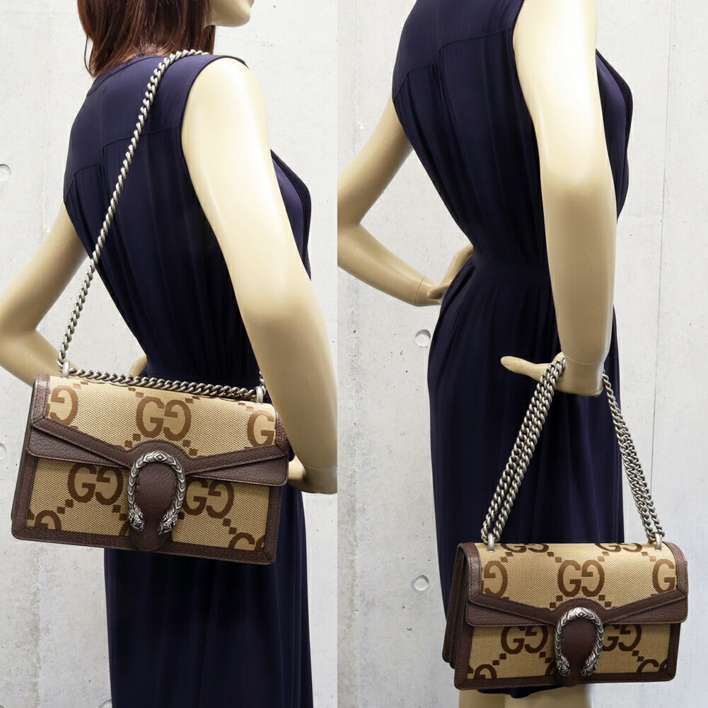 Gucci Jumbo Dionysus 2Way Bag Ukmbn Canvas Brown Shoulder Bag