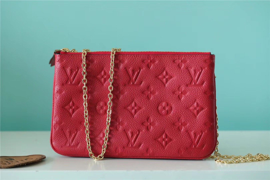 Top Quality Double Zip Pochette Empreinte For Monogram Red Crossbody Bag