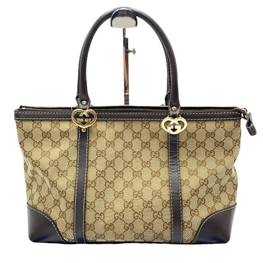 Gucci GG pattern Canvas Beige Tote Bag