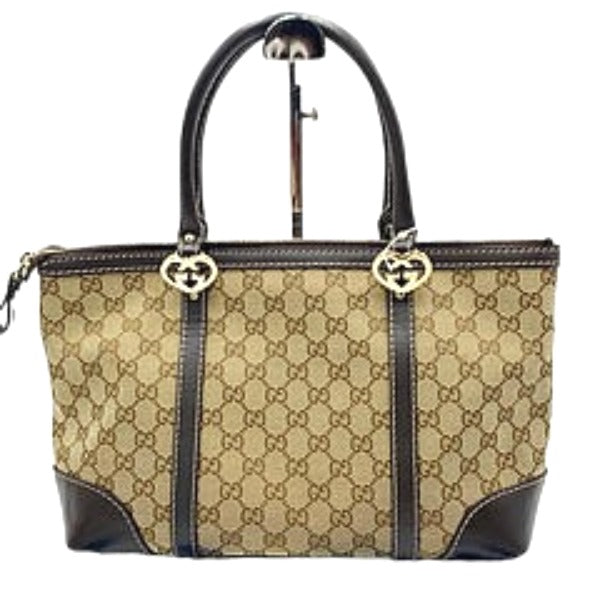 Gucci GG pattern Canvas Beige Tote Bag