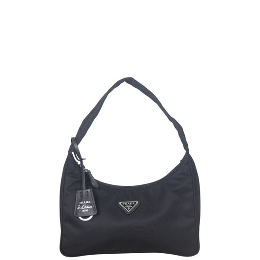 Prada Shoulder Bag Re-Edition Tessuto 2 Nylon Black Mini