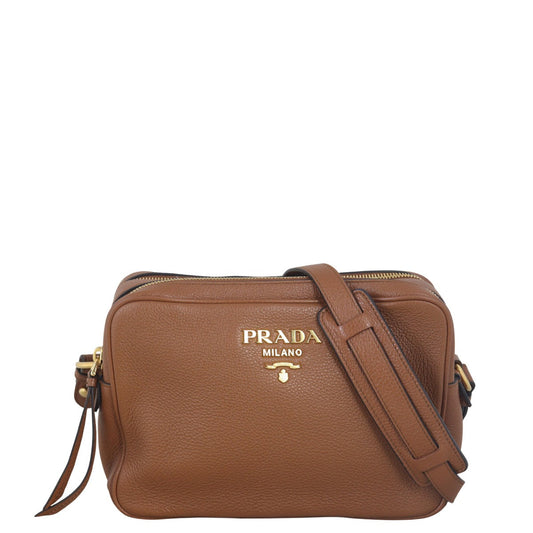 Prada Crossbody Bag Phenix Camera Bag Vitello Brown