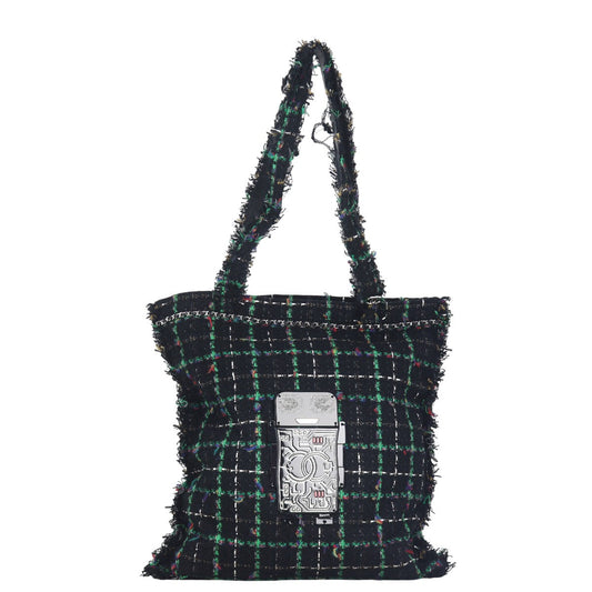 Chanel Resin Robot Tweed Shopping Tote Shoulder Bag