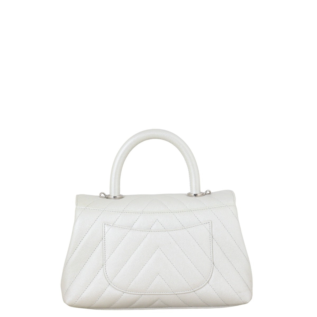 Chanel Coco Top Handle Bag Chevron Quilted Mini Shoulder Bag