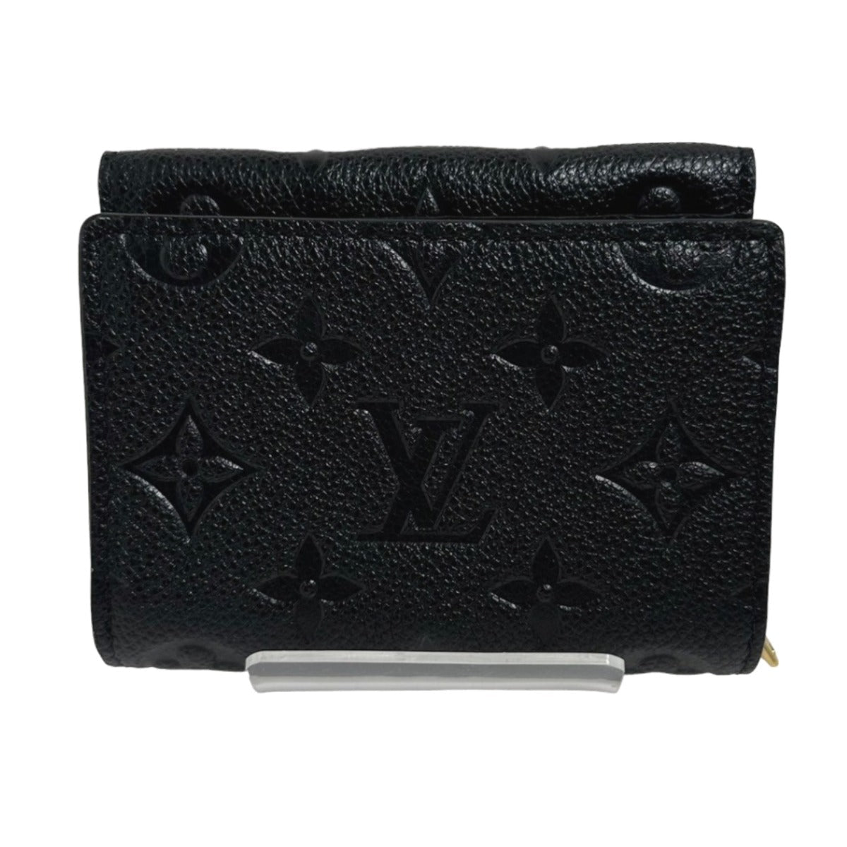 Louis Vuitton Tri-fold M80880 Ann Platt Tri-fold Monogram Black Wallet Case
