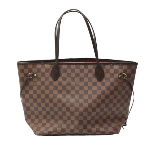 Louis Vuitton N41358 Damier Neverfull MM Damier Canvas Brown Tote Bag