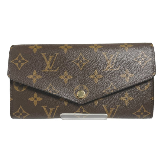 Louis Vuitton Long Purse M60531 Portefeuille Sara Monogram Canvas Brown Wallet Case 0
