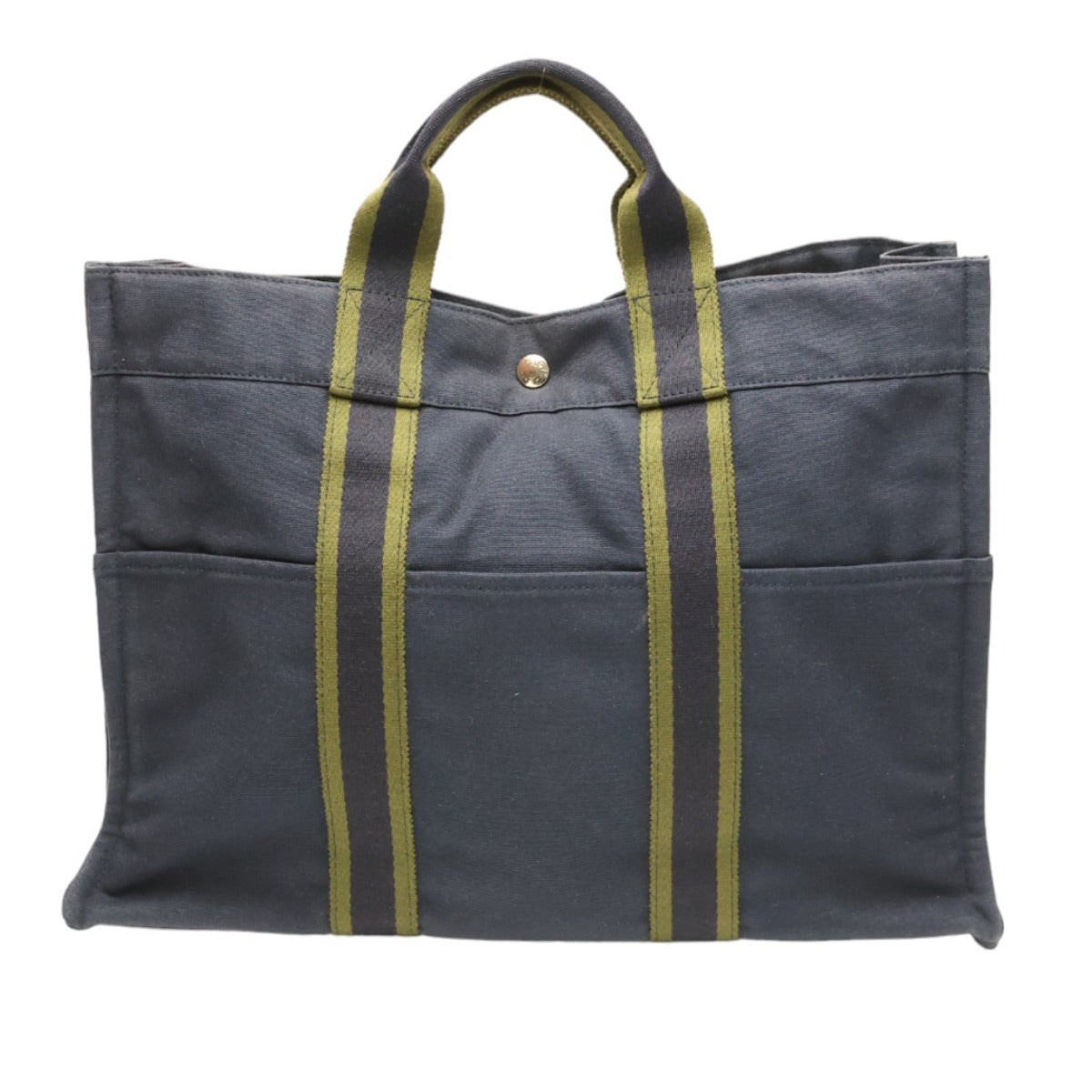Hermes Tote Bag Tote Bag Fool Toe Mens Unisex Canvas Navy