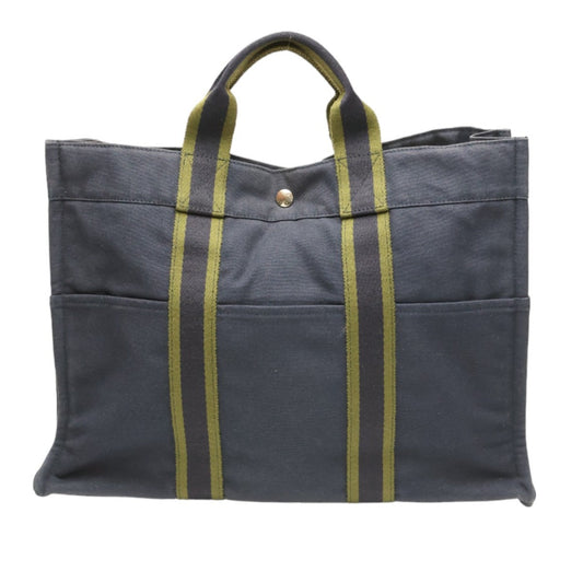 Hermes Tote Bag Tote Bag Fool Toe Mens Unisex Canvas Navy