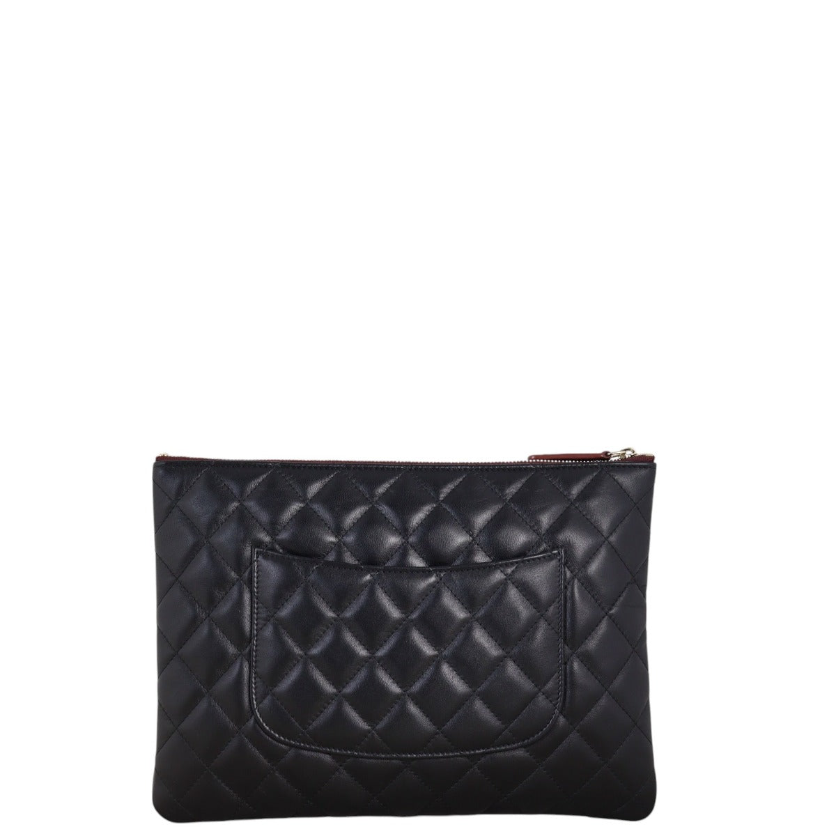Chanel Classic O-Case Pouch Handbag Quilted Medium Clutch Bag