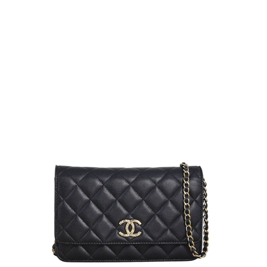 Chanel Classic Wallet on Chain Handbag Quilted Black Crossbody Bag Chain 23052025