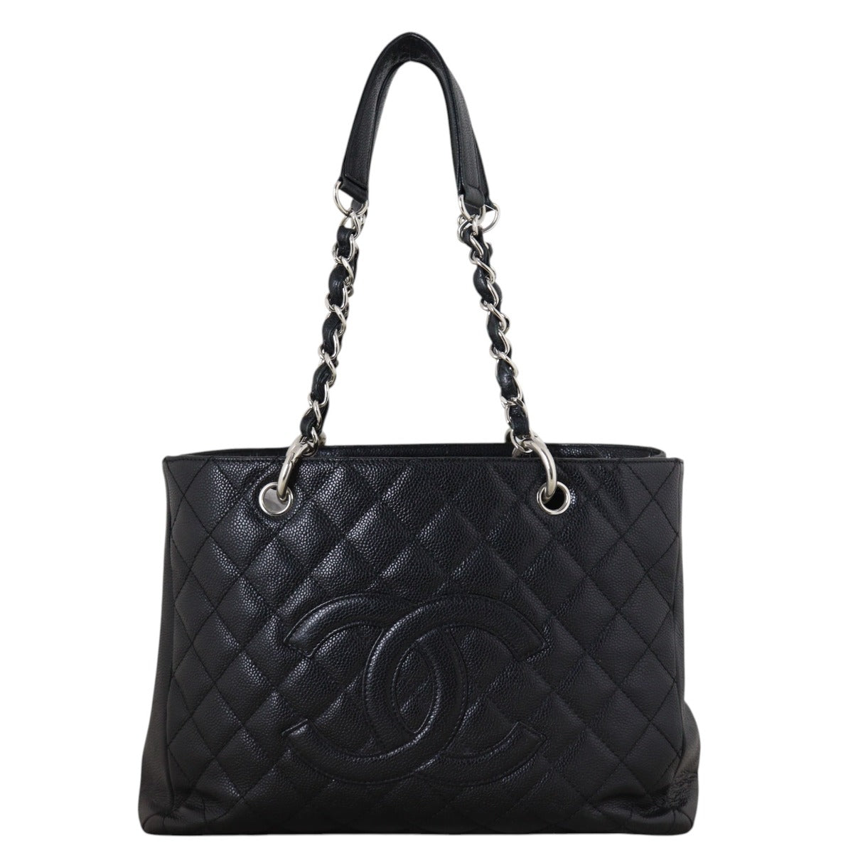 Chanel Grand Shopping Tote Quilted Black Shoulder Bag Tote 26052025
