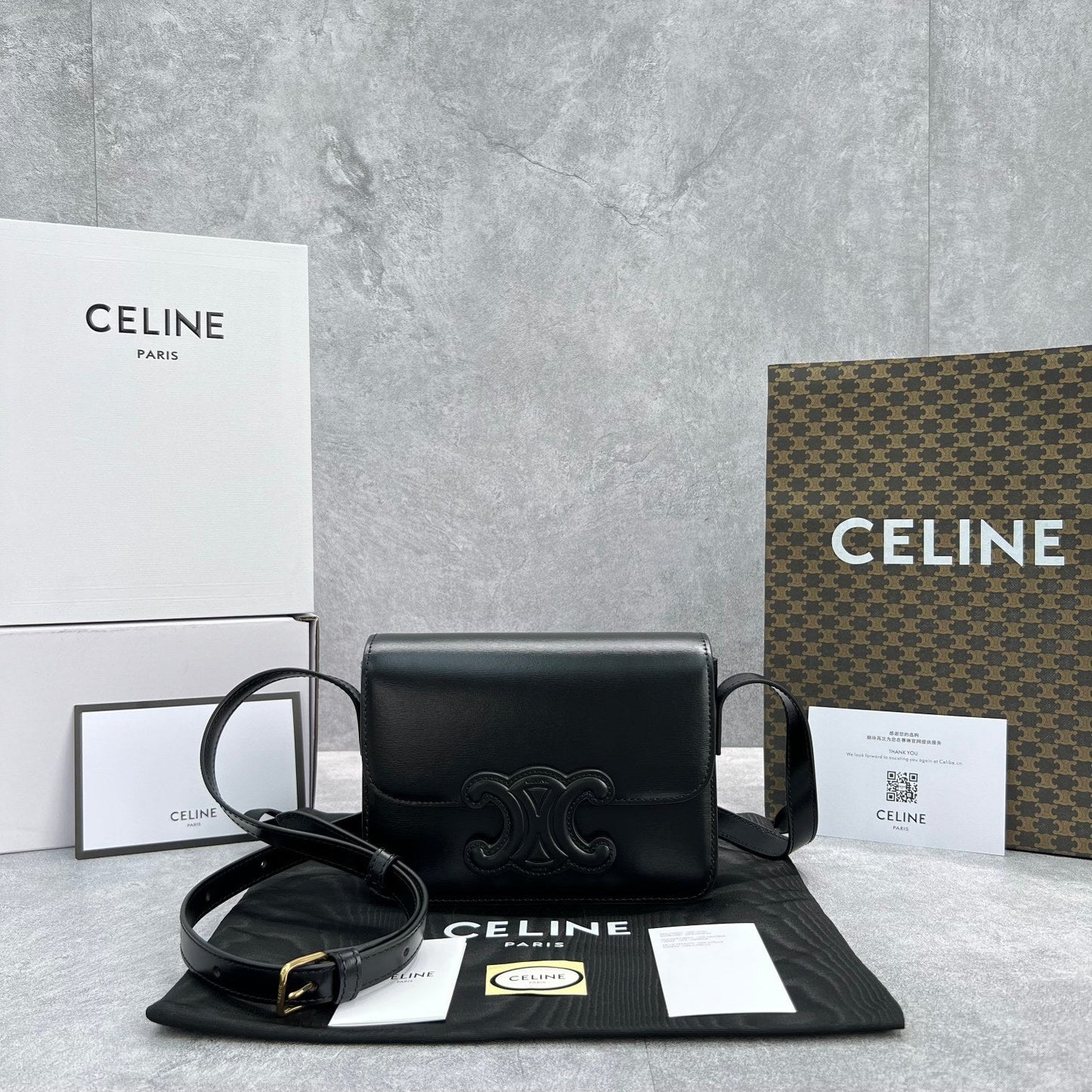 Top Quality Classique Cuir Triomphe Bag For Black Travel Bag 9In22Cm 2967