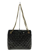 Chanel Enamel Shoulder Bag Black