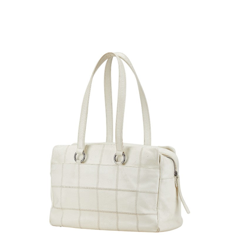 Chanel Choco Bar Leather Boston Bag Travel Bag