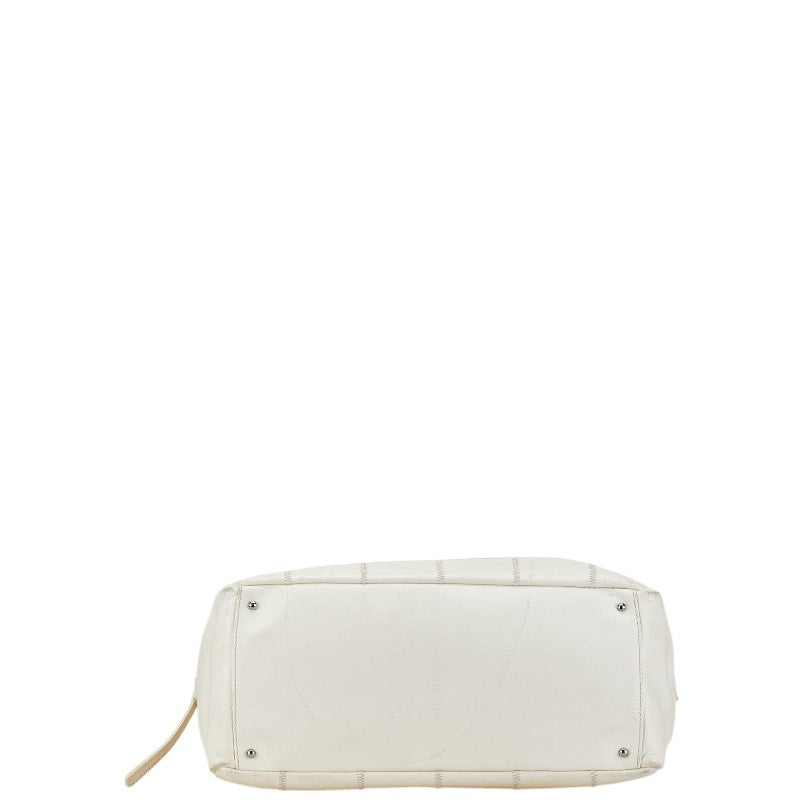 Chanel Choco Bar Leather Boston Bag Travel Bag
