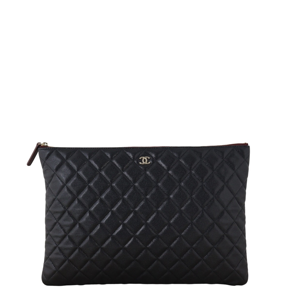 Chanel Classic O-Case Pouch Handbag Quilted Large Clutch Bag